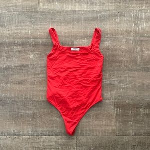 Red Babaton bodysuit. Size medium